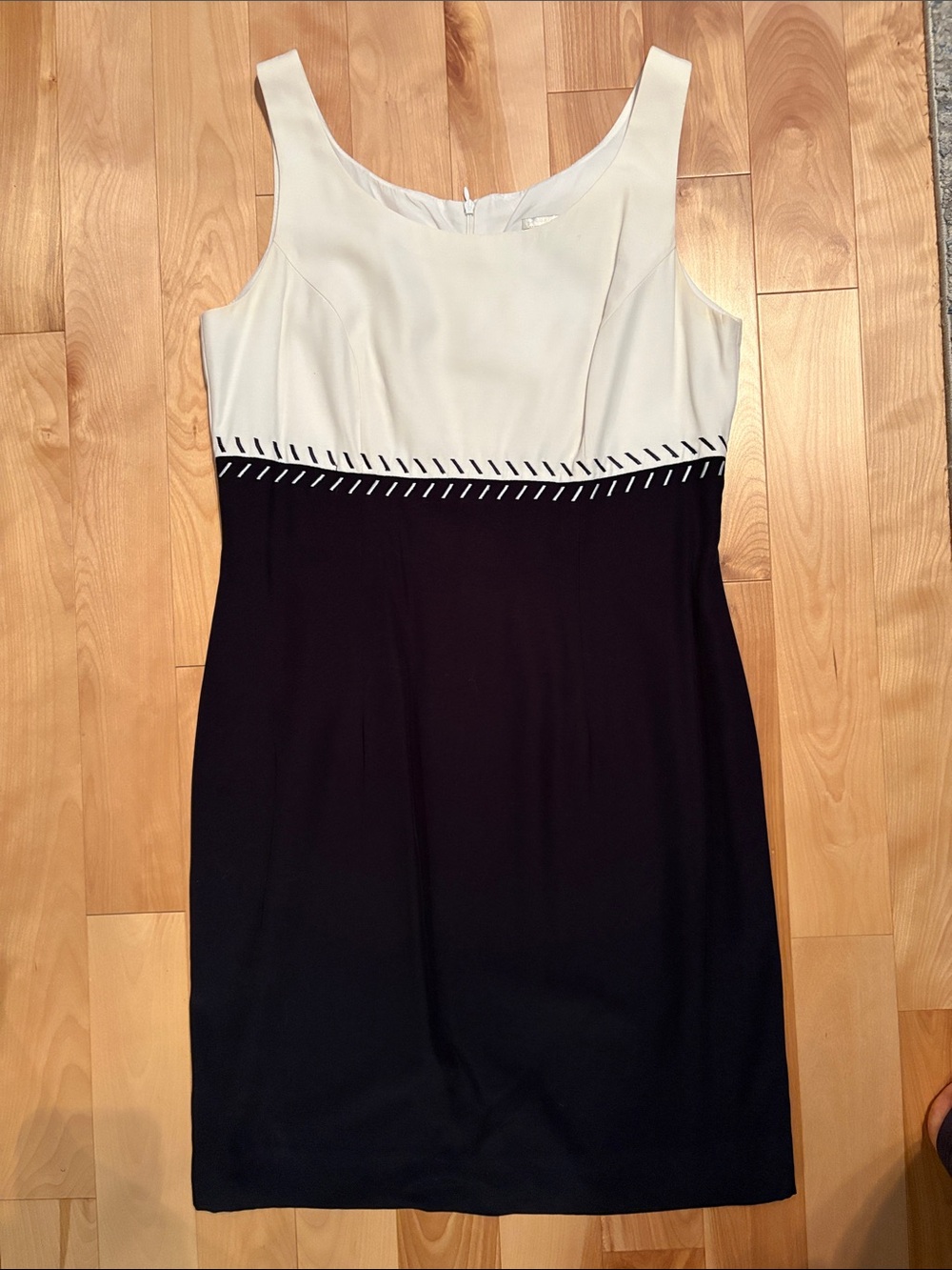 Joseph Ribkoff Two-Tone Sleeveless Sheath Dress and Blazer in White and Black